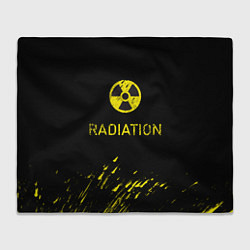 Плед флисовый Radiation - радиационная опасность, цвет: 3D-велсофт