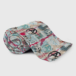 Плед флисовый Анархия и панки, цвет: 3D-велсофт — фото 2