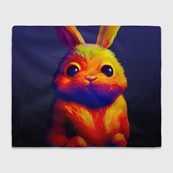 Плед флисовый Арт кролика, цвет: 3D-велсофт