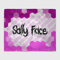 Плед флисовый Sally Face pro gaming: надпись и символ, цвет: 3D-велсофт