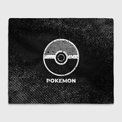 Плед флисовый Pokemon с потертостями на темном фоне, цвет: 3D-велсофт
