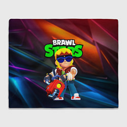 Плед флисовый Buster Brawl stars, цвет: 3D-велсофт