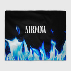 Плед флисовый Nirvana blue fire, цвет: 3D-велсофт