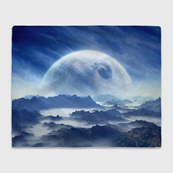 Плед флисовый Mountains - fantasy planet, цвет: 3D-велсофт