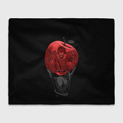 Плед флисовый Рюк и красное яблоко, цвет: 3D-велсофт