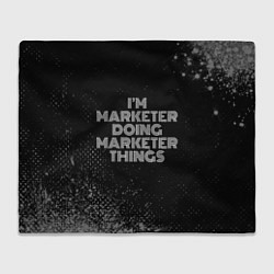 Плед флисовый Im marketer doing marketer things: на темном, цвет: 3D-велсофт