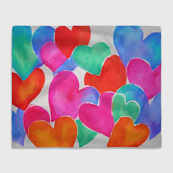 Плед флисовый Сердечный день, цвет: 3D-велсофт