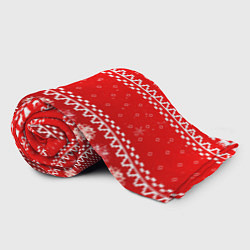 Плед флисовый Узор с оленями и ёлками, цвет: 3D-велсофт — фото 2