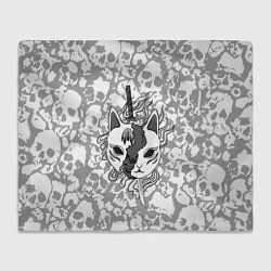 Плед ЧБ Кицунэ