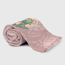 Плед флисовый Миссис и Мистр Влюбленные динозавры, цвет: 3D-велсофт — фото 2