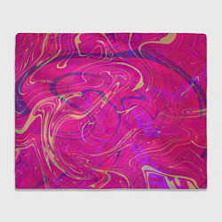 Плед флисовый Розовая абстракция, цвет: 3D-велсофт