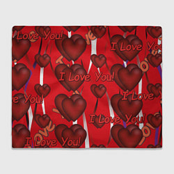 Плед флисовый Святой Валентин для тебя, цвет: 3D-велсофт