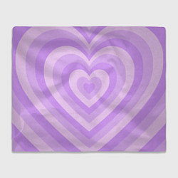 Плед флисовый Hearts purple, цвет: 3D-велсофт