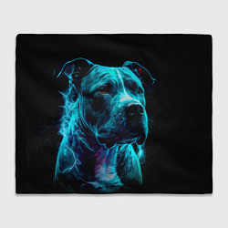 Плед Стаффордширский терьер искрящий молниями