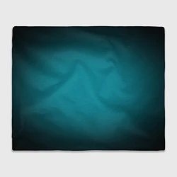 Плед флисовый Темно-бирюзовый градиент, цвет: 3D-велсофт