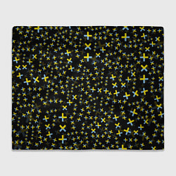 Плед флисовый TXT pattern logo, цвет: 3D-велсофт