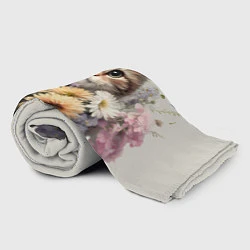 Плед флисовый Котенок с полевыми цветами, цвет: 3D-велсофт — фото 2