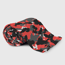 Плед флисовый Красно-черный камуфляж, цвет: 3D-велсофт — фото 2