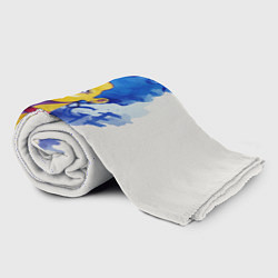 Плед флисовый Акварельная Мардж Симпсон, цвет: 3D-велсофт — фото 2