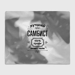 Плед флисовый Лучший самбист: 100% профи, знает толк, цвет: 3D-велсофт