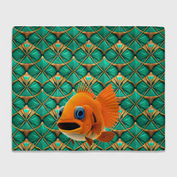 Плед флисовый Сказочная золотая рыбка, цвет: 3D-велсофт