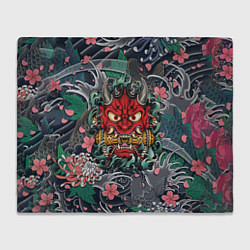 Плед флисовый Irazumi devil и волны, цвет: 3D-велсофт