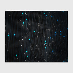 Плед флисовый Волнистые космические блики, цвет: 3D-велсофт