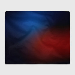 Плед флисовый Красно синий градиент, цвет: 3D-велсофт