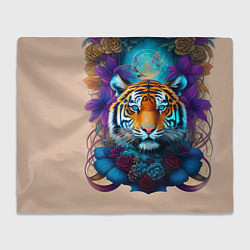 Плед флисовый Tiger tattoo - irezumi - art, цвет: 3D-велсофт