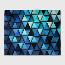 Плед флисовый Blue triangle, цвет: 3D-велсофт