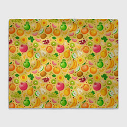 Плед флисовый Fruit abundance, цвет: 3D-велсофт