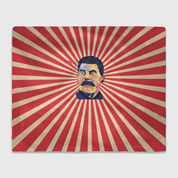 Плед флисовый Сталин полигональный, цвет: 3D-велсофт