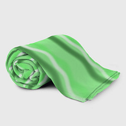 Плед флисовый Зеленые волны, цвет: 3D-велсофт — фото 2