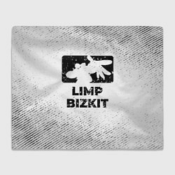 Плед флисовый Limp Bizkit с потертостями на светлом фоне, цвет: 3D-велсофт