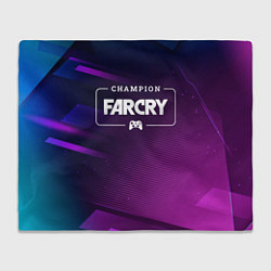 Плед флисовый Far Cry gaming champion: рамка с лого и джойстиком, цвет: 3D-велсофт