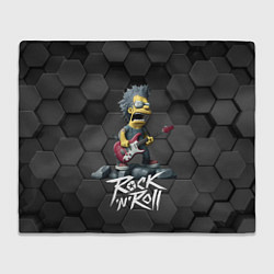 Плед флисовый Рок Симпсоны, цвет: 3D-велсофт