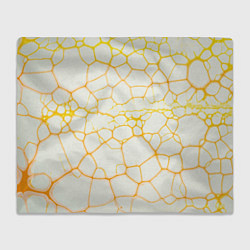 Плед флисовый Жёлтые разломы, цвет: 3D-велсофт