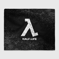 Плед флисовый Half-Life с потертостями на темном фоне, цвет: 3D-велсофт