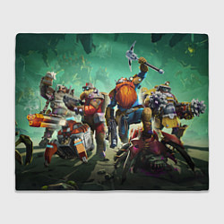 Плед флисовый Deep Rock Galactic band, цвет: 3D-велсофт