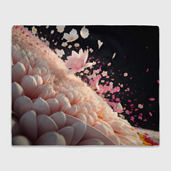 Плед флисовый Множество розовых цветов, цвет: 3D-велсофт