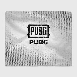 Плед флисовый PUBG с потертостями на светлом фоне, цвет: 3D-велсофт