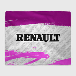 Плед флисовый Renault pro racing: надпись и символ, цвет: 3D-велсофт