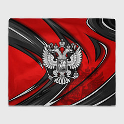 Плед Герб РФ - красная органика