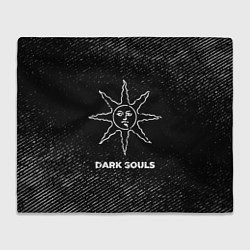 Плед флисовый Dark Souls с потертостями на темном фоне, цвет: 3D-велсофт