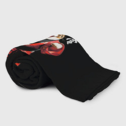 Плед флисовый Кот каратист: черный пояс, цвет: 3D-велсофт — фото 2