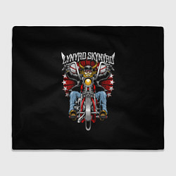 Плед флисовый Lynyrd Skynyrd - байкер, цвет: 3D-велсофт