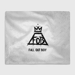 Плед флисовый Fall Out Boy glitch на светлом фоне, цвет: 3D-велсофт