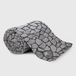 Плед флисовый Каменный серый паттерн, цвет: 3D-велсофт — фото 2