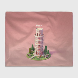 Плед флисовый Pisa Isometric, цвет: 3D-велсофт