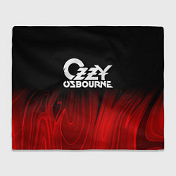 Плед флисовый Ozzy Osbourne red plasma, цвет: 3D-велсофт